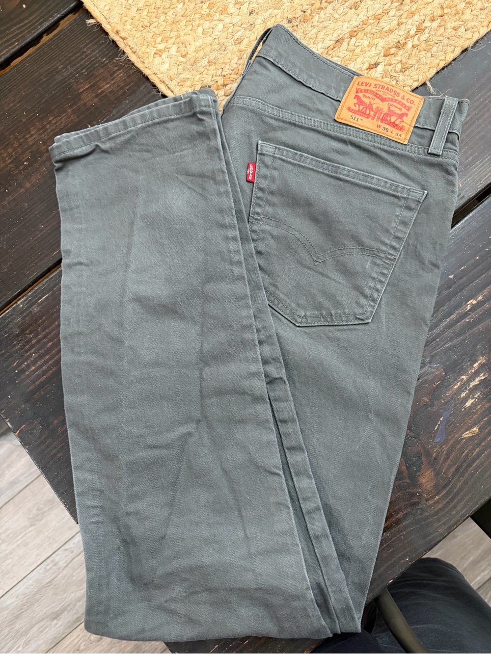 Levi's Men's Charcoal Slim Straight Jeans